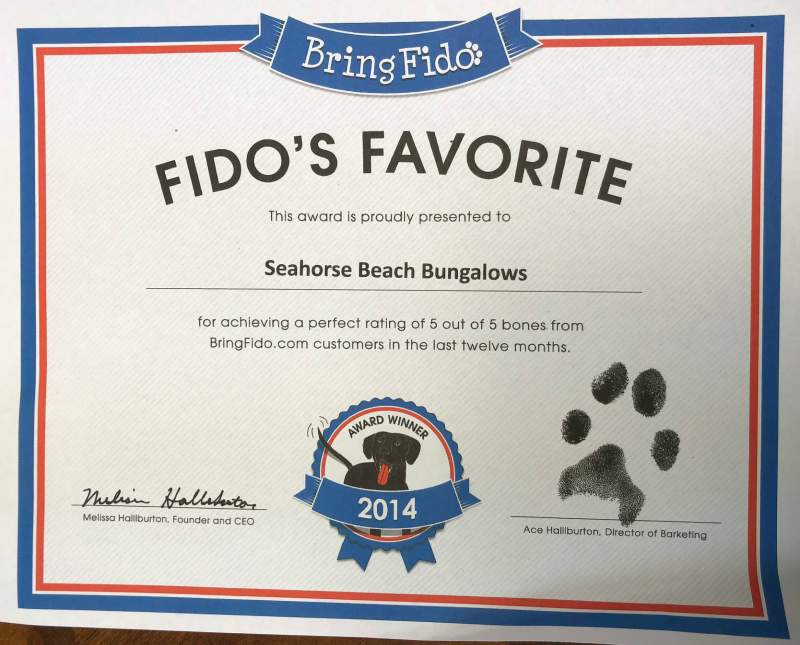 Fido's Favorite Certificate